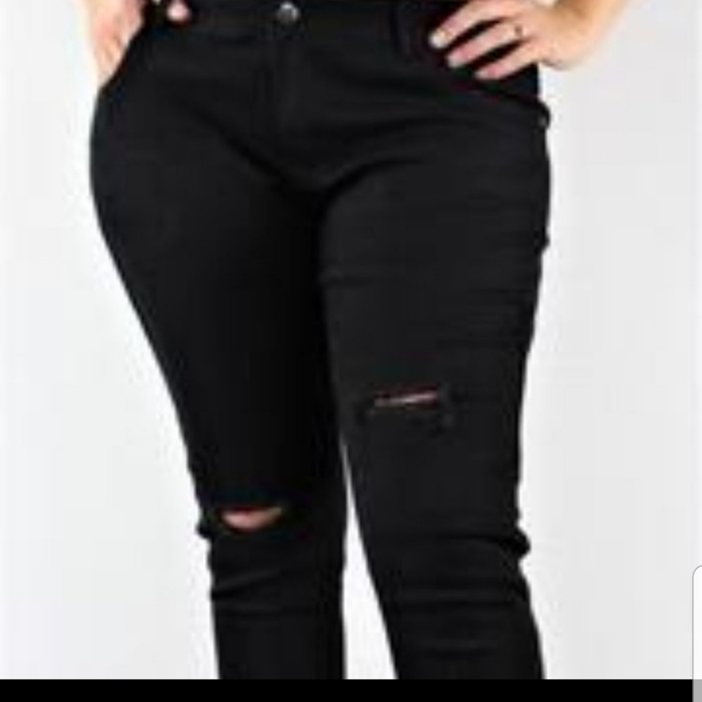 Escolour Black Ripped Jeans - Picture 5 of 5